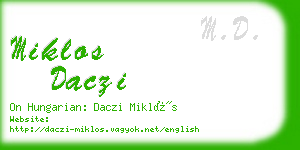 miklos daczi business card